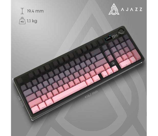 Ajazz AK980 V2 Gift Switch V2 Gradient Pink z ekranem - 1536372 - zdjęcie 11